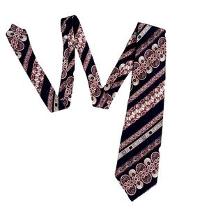 VINTAGE Oscar De La Renta silk neck tie
